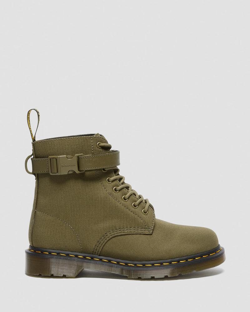 Dr Martens 1460 Futura Olive Riemen Veterlaarzen Dames Olijfgroen | NL 610QMA